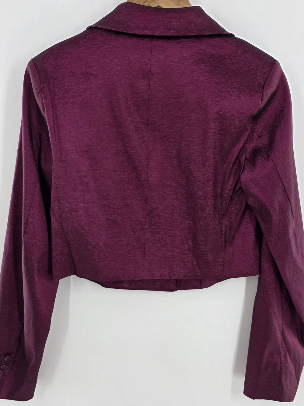 House Of Harlow 1960 Shiny Dark Fuchsia Cropped Blazer W/ Cami Womens Large - Picture 3 of 16